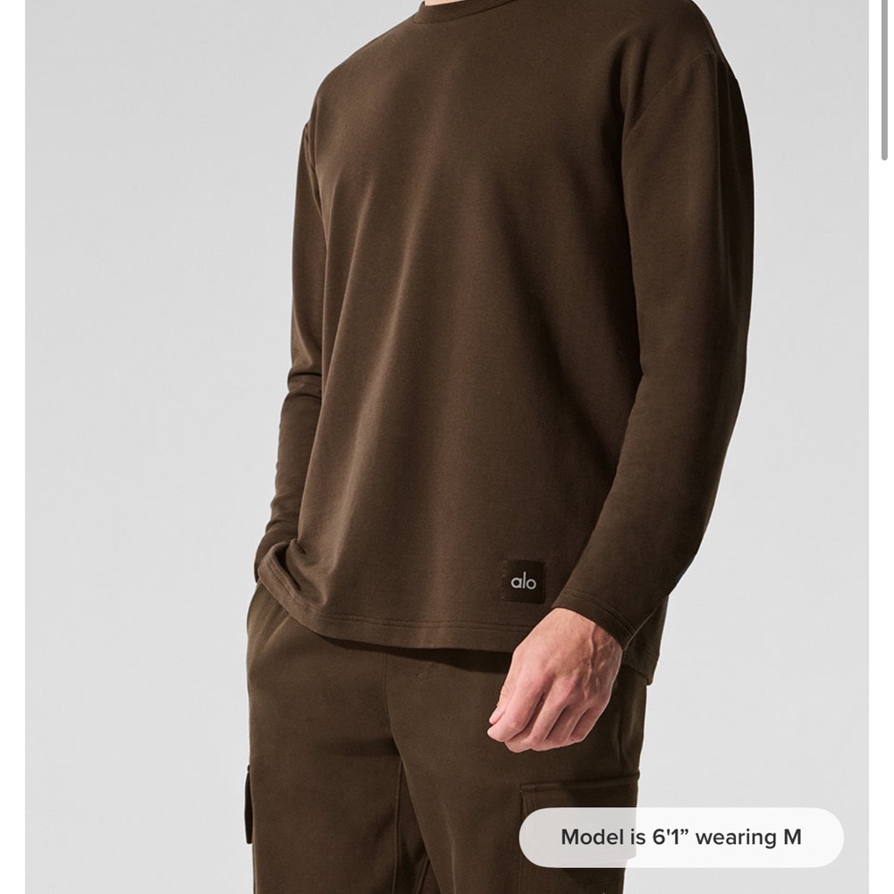 Alo Brown Long Sleeve Shirt and Pants Set